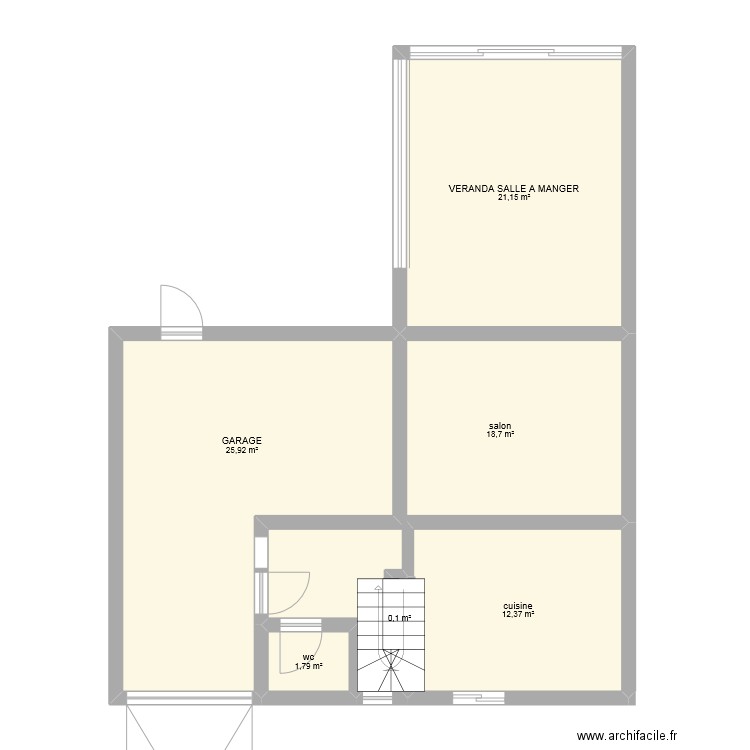 Maison QQV. Plan de 11 pièces et 105 m2