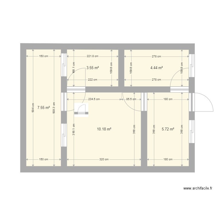 STUDIO Américain. Plan de 0 pièce et 0 m2