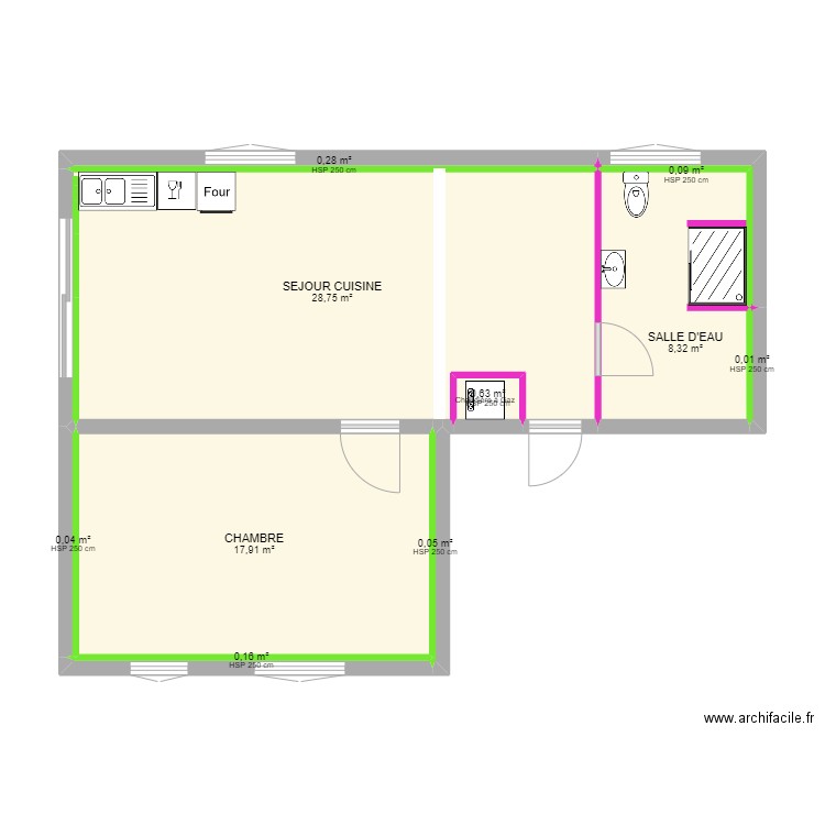 ST HILAIRE PROJET. Plan de 0 pièce et 0 m2