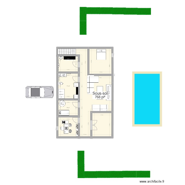 sous-sol. Plan de 0 pièce et 0 m2