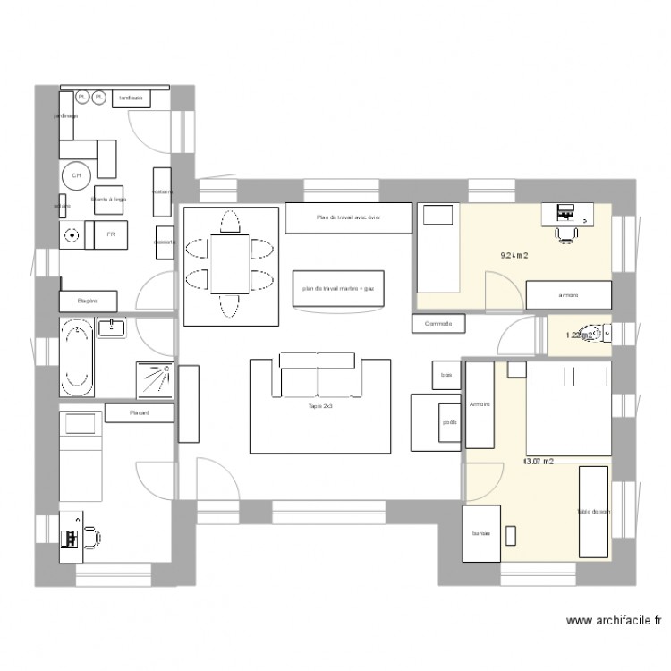 Plan maison Jocelyne mars  2016. Plan de 0 pièce et 0 m2