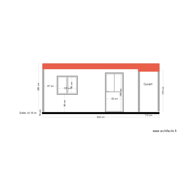 abris est. Plan de 0 pièce et 0 m2