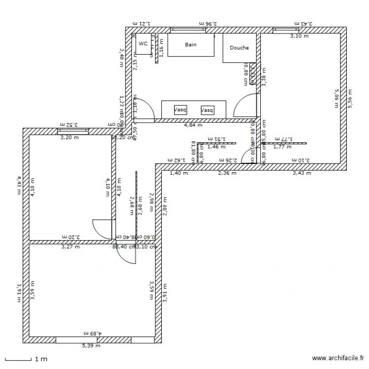 1er Etage-Sdb. Plan de 0 pièce et 0 m2