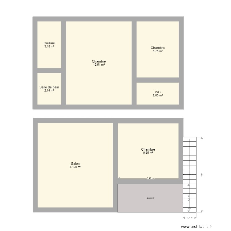 Plan trano surface. Plan de 0 pièce et 0 m2