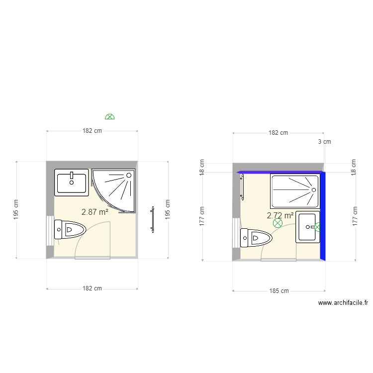 SDB. Plan de 0 pièce et 0 m2