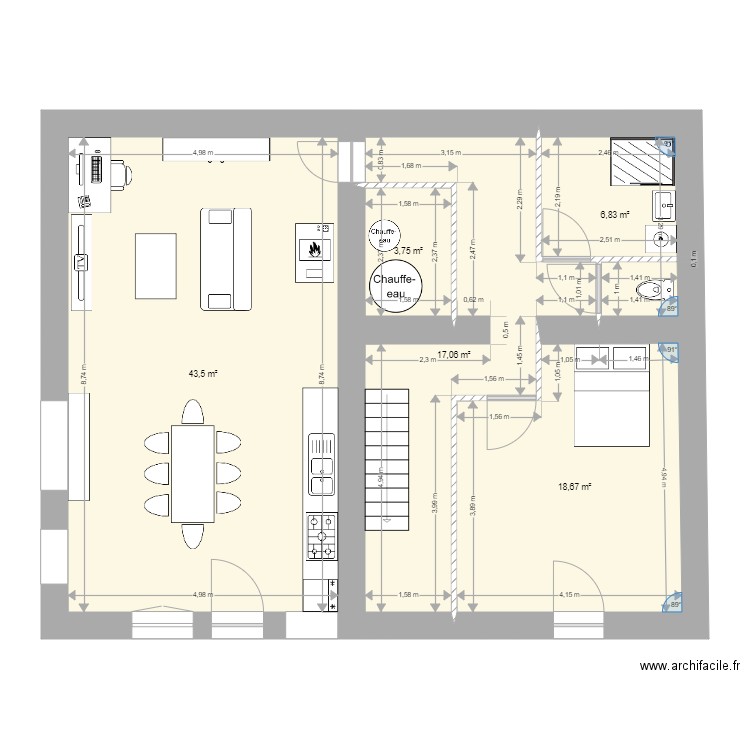 rdc actuel 3. Plan de 0 pièce et 0 m2