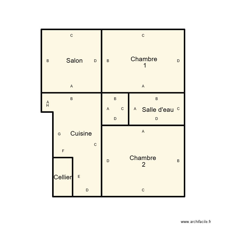 QUIMPER AUROUX. Plan de 7 pièces et 26 m2