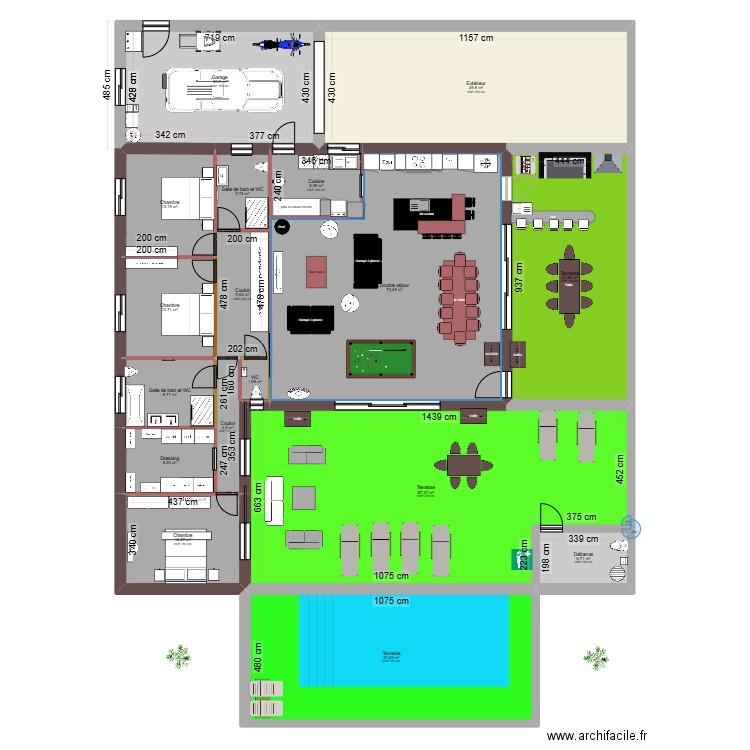 BonannoSudpetite. Plan de 17 pièces et 429 m2