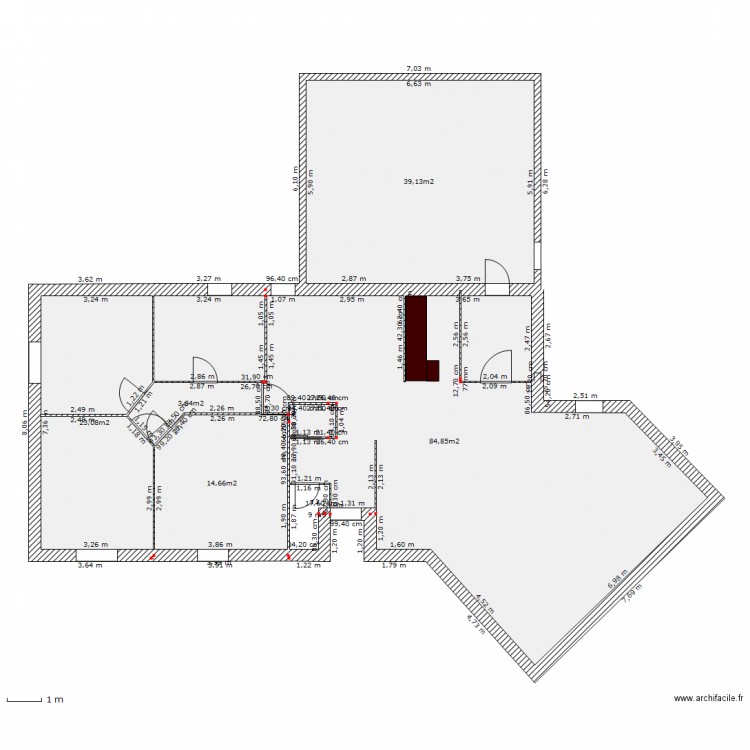 modifie. Plan de 0 pièce et 0 m2