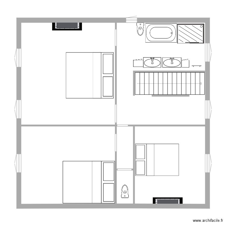 maison route de houdan 1 er étage. Plan de 0 pièce et 0 m2