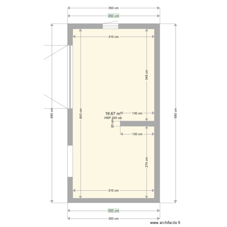 abri. Plan de 0 pièce et 0 m2