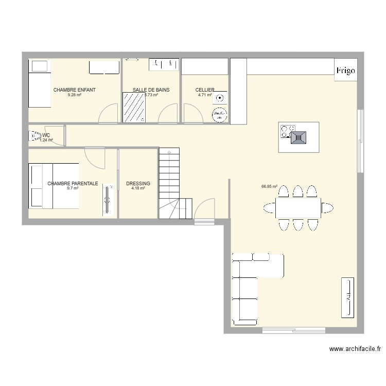 PLAN DE MAISON POUR MAISON EN L. Plan de 0 pièce et 0 m2