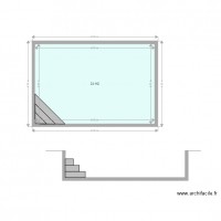 Plan en coupe piscine 4x6