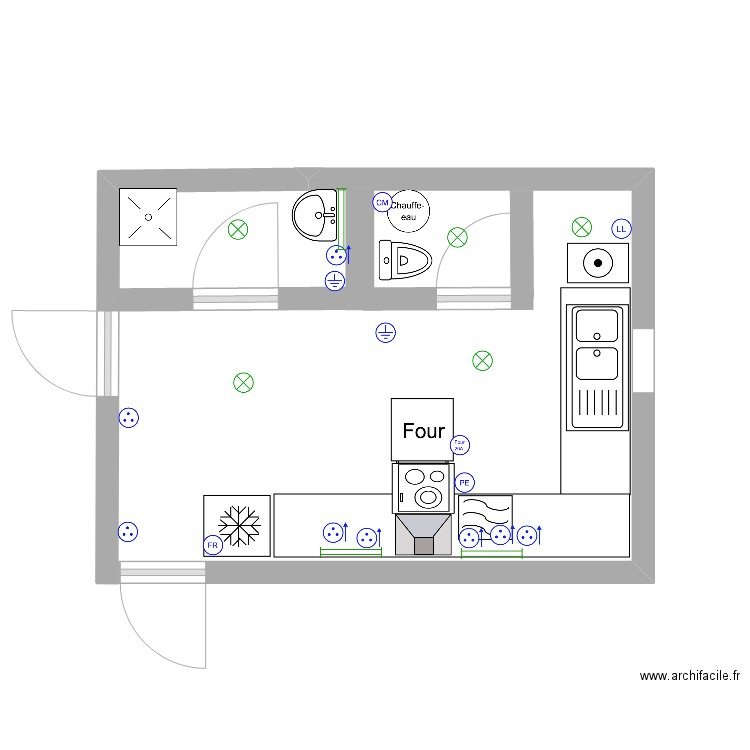 Plan electrique . Plan de 0 pièce et 0 m2