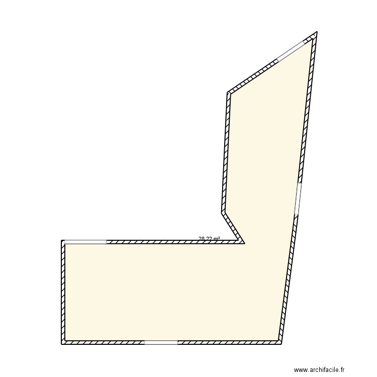 auch. Plan de 1 pièce et 28 m2