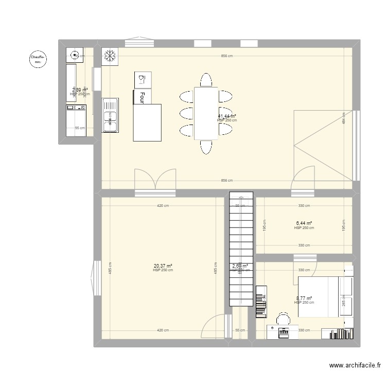 rez de chaussée cuisine au SUD OUEST. Plan de 0 pièce et 0 m2