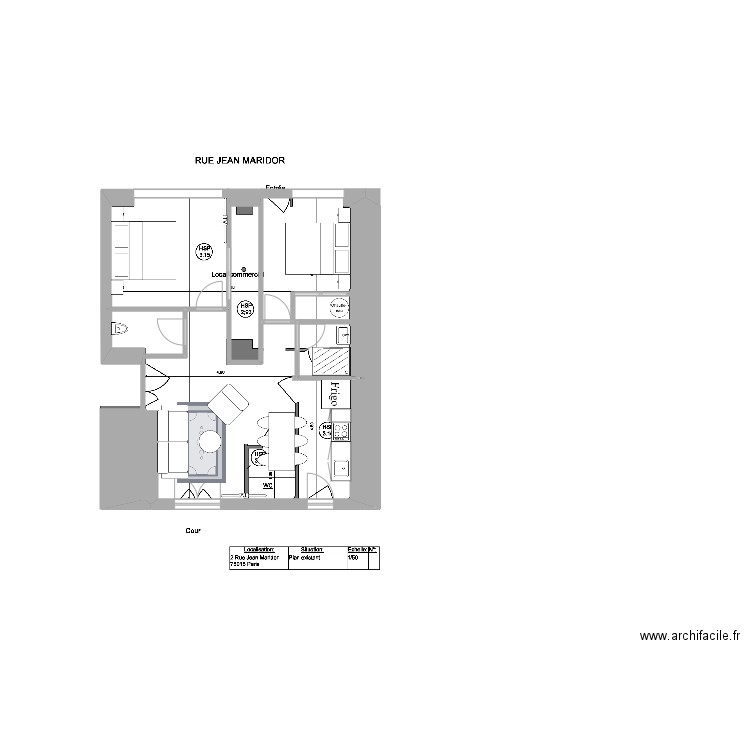 essaie 1. Plan de 1 pièce et 4 m2