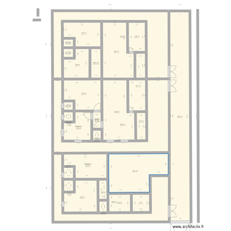 MINI VILLA 2-2. Plan de 29 pièces et 340 m2