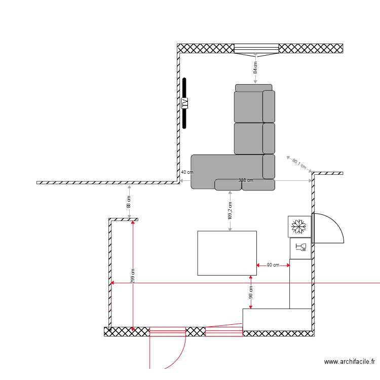 cuisinr. Plan de 0 pièce et 0 m2