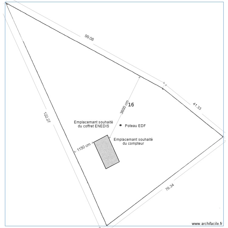 plan de masse coté. Plan de 0 pièce et 0 m2