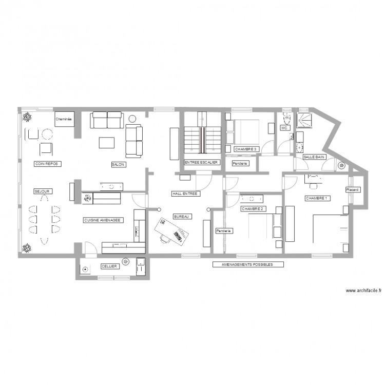 PLAN APPARTEMENT. Plan de 0 pièce et 0 m2