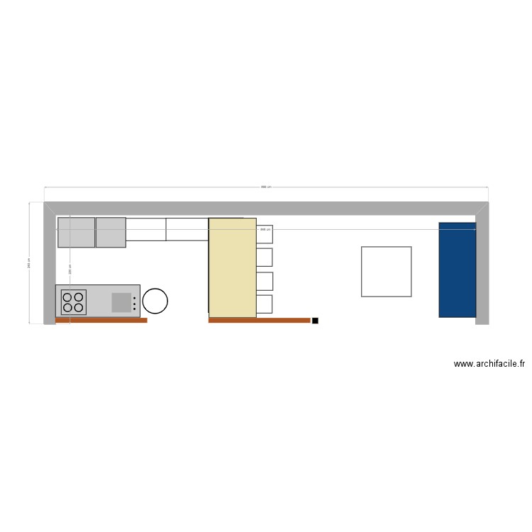 cuisine été. Plan de 0 pièce et 0 m2