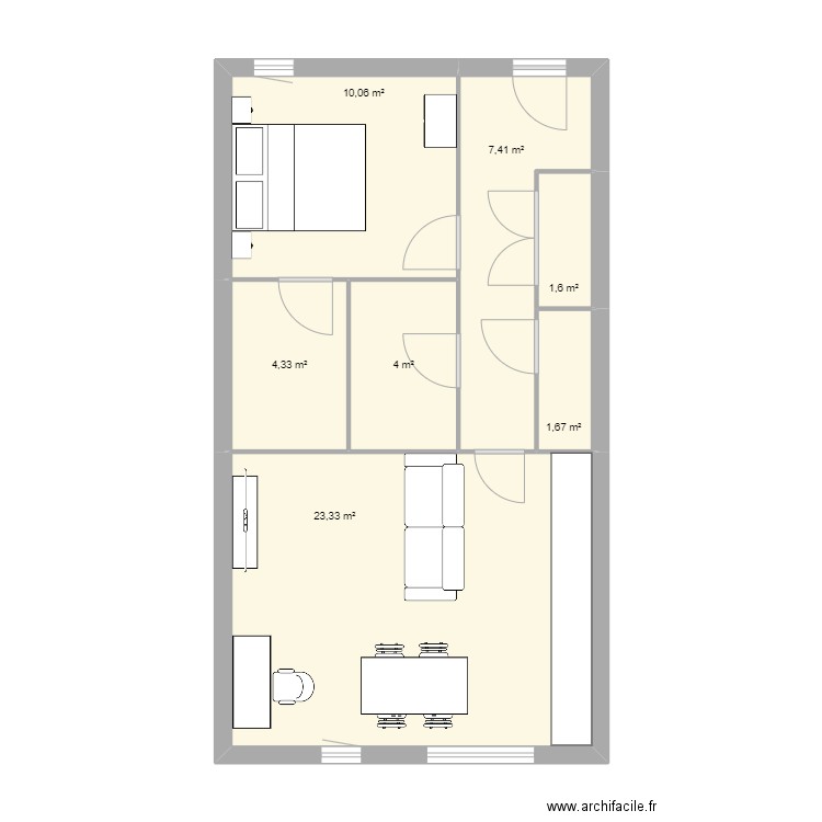 Appartement schoppach. Plan de 7 pièces et 52 m2