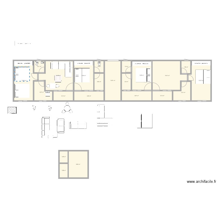 logbessou. Plan de 0 pièce et 0 m2