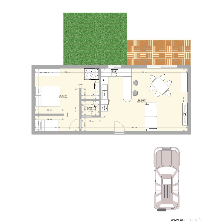 container. Plan de 0 pièce et 0 m2