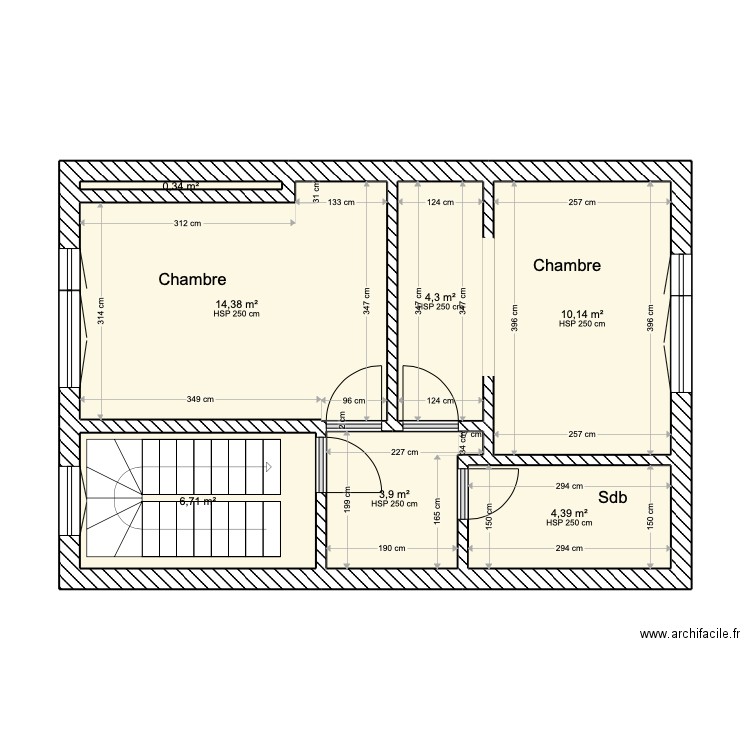 Deuxième étage Province avec modification. Plan de 0 pièce et 0 m2