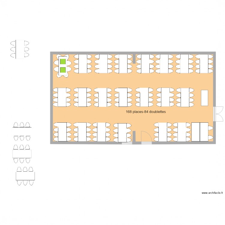 salle communale 168 PLACES  sp truite ed1. Plan de 0 pièce et 0 m2