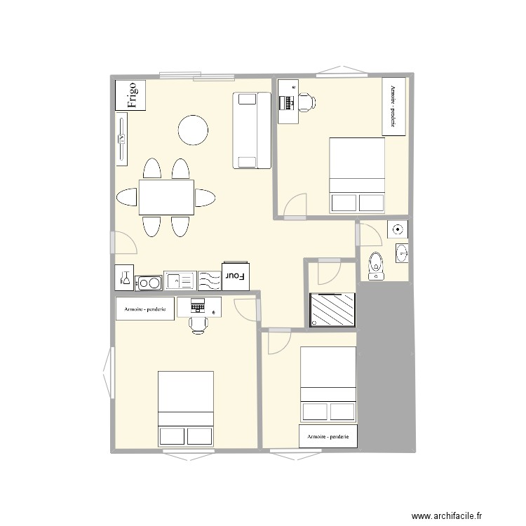 BO RDC. Plan de 7 pièces et 19 m2