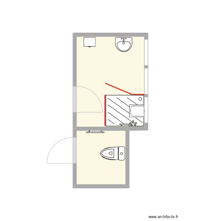 projet_corrige_Ruscher. Plan de 2 pièces et 7 m2