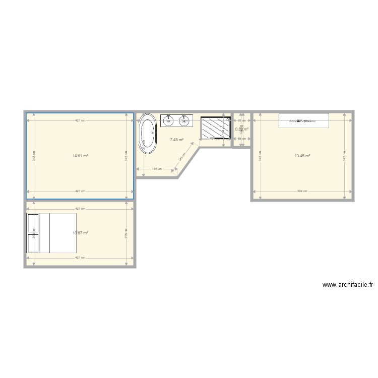 ETAGE NUIT. Plan de 0 pièce et 0 m2