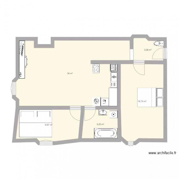 plan esplanade. Plan de 0 pièce et 0 m2