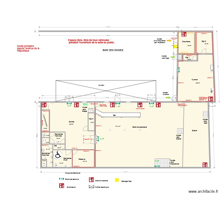 Baie des singes RDC plan technique avec N P T L dernier 8. Plan de 0 pièce et 0 m2