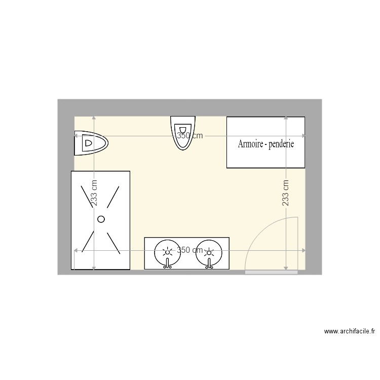 SALLE D EAU DU BAS 01. Plan de 0 pièce et 0 m2