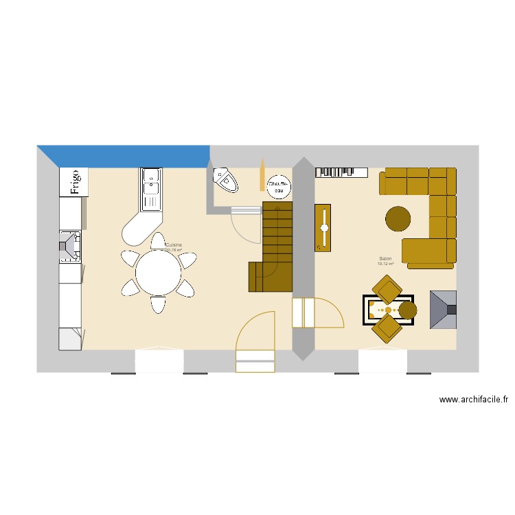 RDC Corp de ferme. Plan de 0 pièce et 0 m2