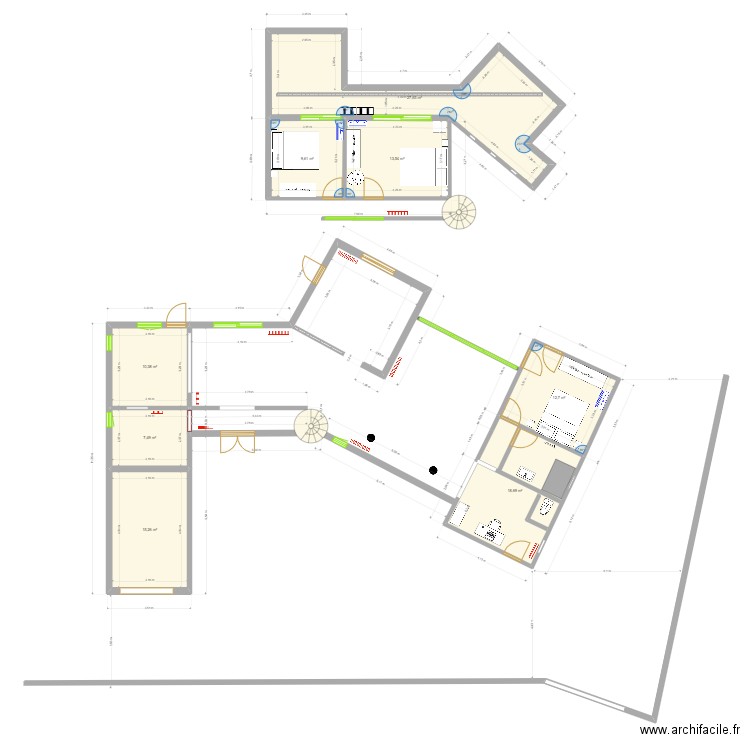 plan  entrée ouest. Plan de 0 pièce et 0 m2