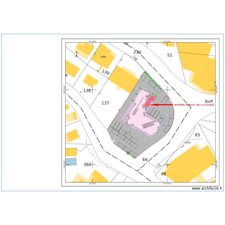 plan de masse. Plan de 0 pièce et 0 m2