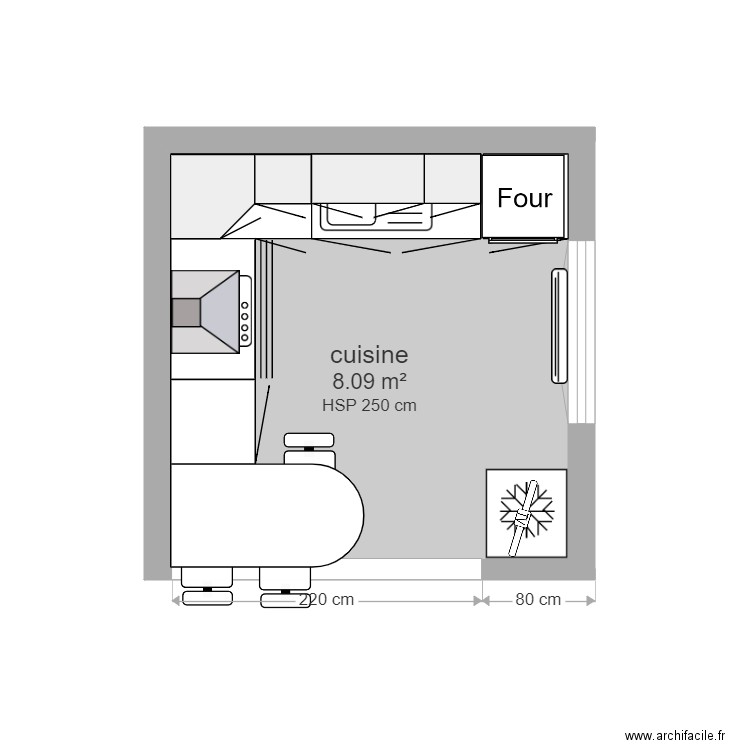 plan cuisine. Plan de 0 pièce et 0 m2