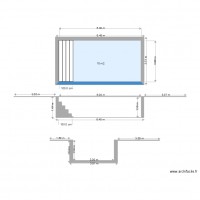 Piscine plan en coupe