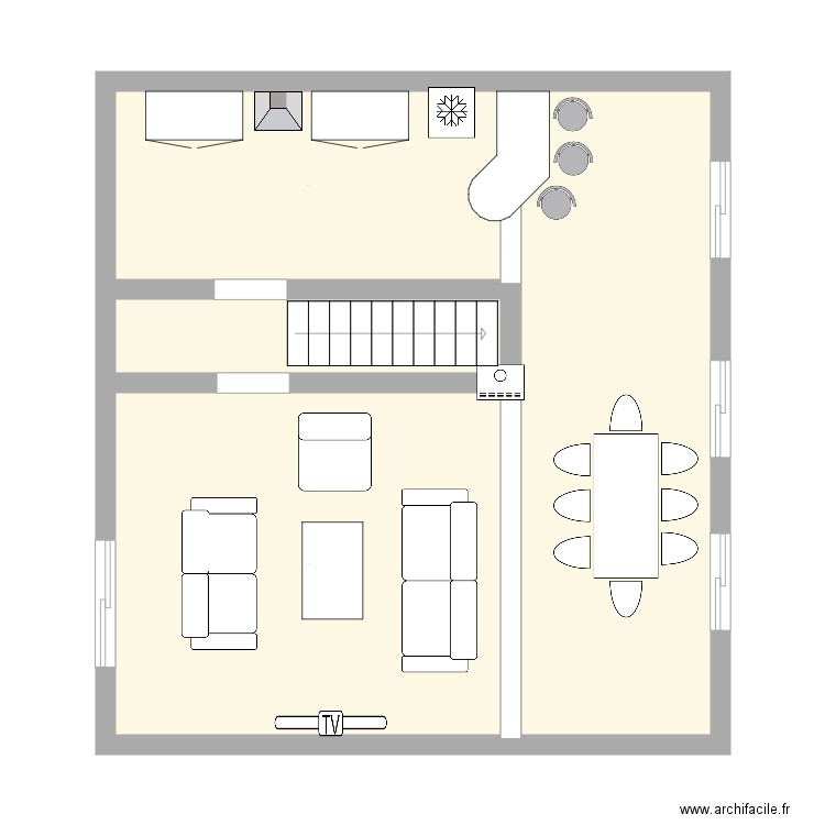 Maison - Plan 4 pièces 54 m2 dessiné par laura33600