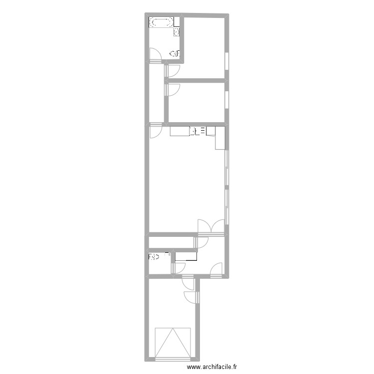 Projet maison adaptée. Plan de 0 pièce et 0 m2