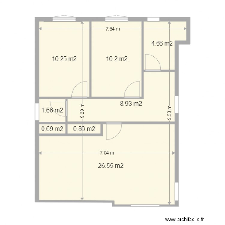 extension. Plan de 0 pièce et 0 m2