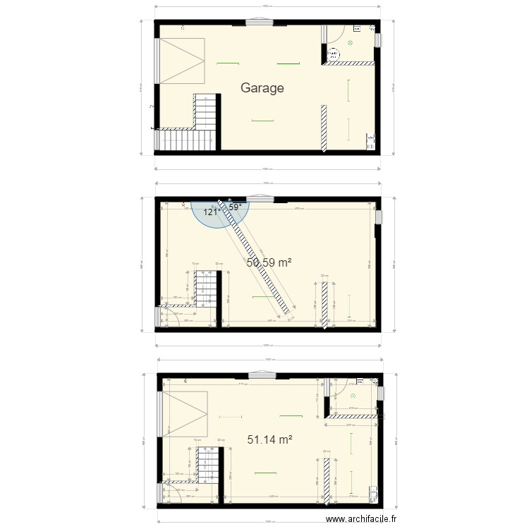 GARAGE  CHALET 1. Plan de 0 pièce et 0 m2