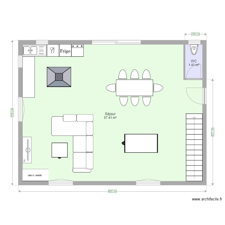 RDC. Plan de 0 pièce et 0 m2