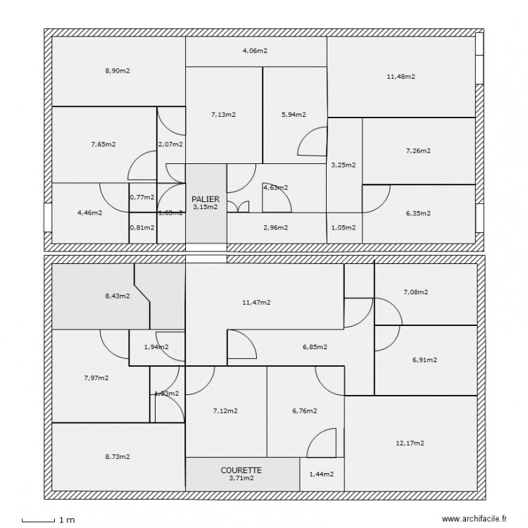 quatrieme etage surfaces. Plan de 0 pièce et 0 m2