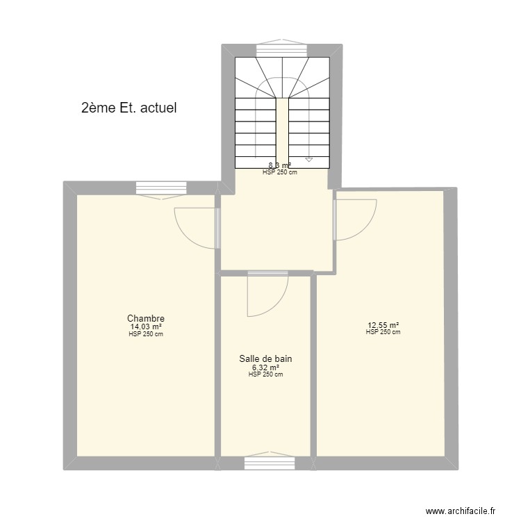 Reno Maison Nogent 2eme etage. Plan de 4 pièces et 41 m2