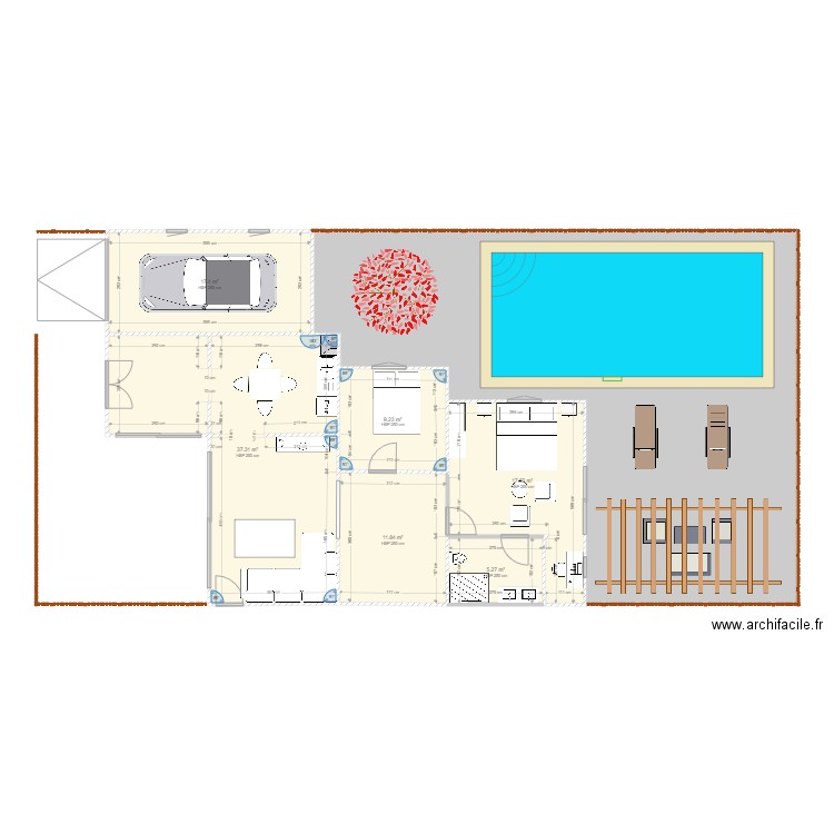 MAISON IDEALES. Plan de 6 pièces et 99 m2